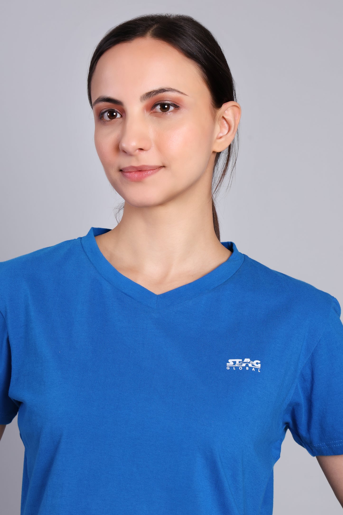 STAG GLOBAL Bliss Women's 100% Cotton V-Neck T-Shirt | Lightweight |  All-Day Comfort