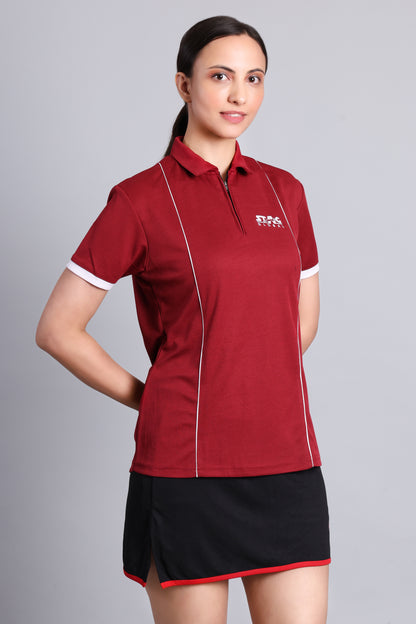 STAG GLOBAL Crossover Women's Polo T-Shirt |  100% Polyester | Lightweight | All-Day Comfort