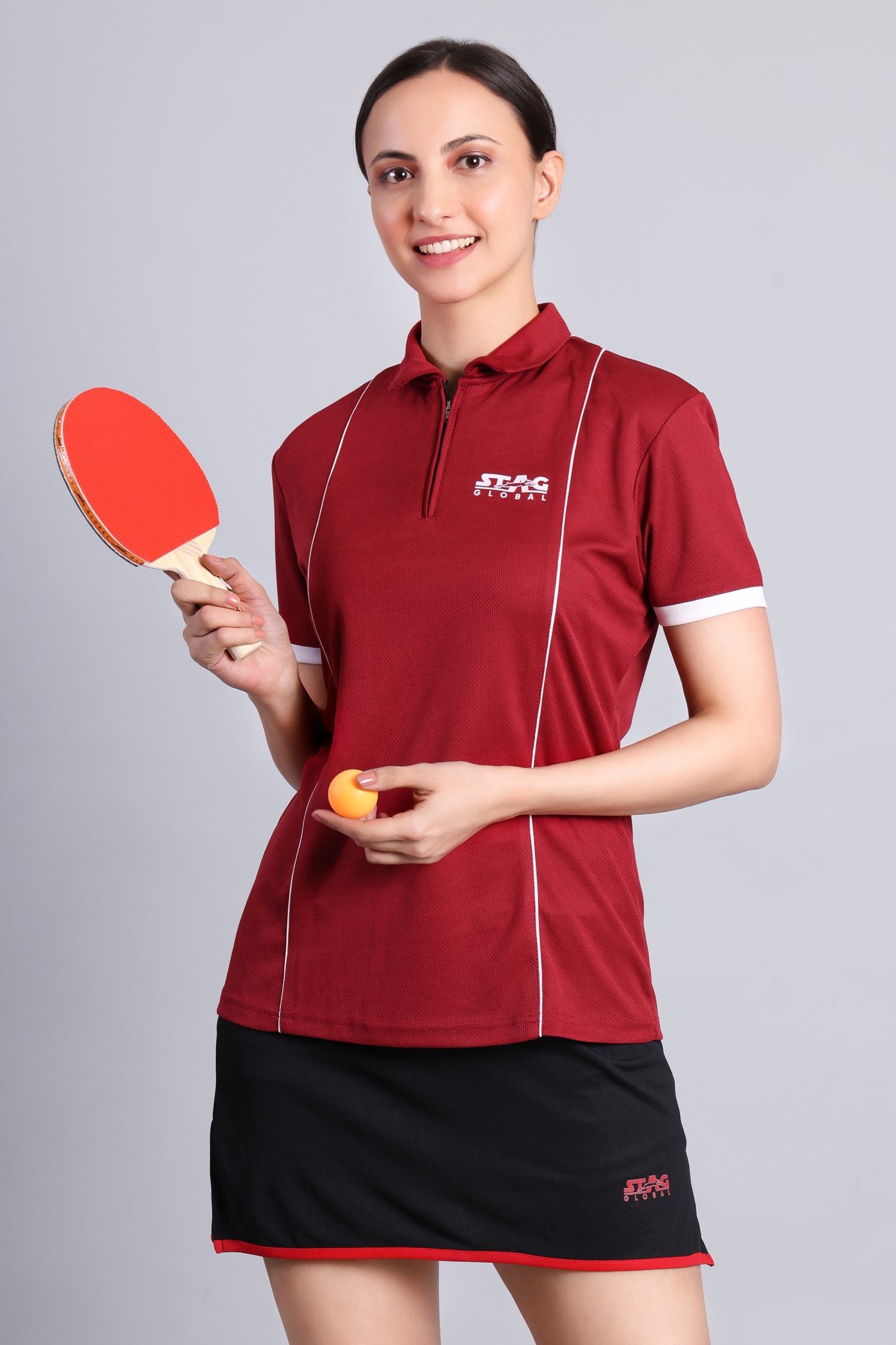 STAG GLOBAL Crossover Women's Polo T-Shirt |  100% Polyester | Lightweight | All-Day Comfort