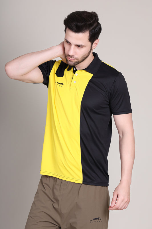 STAG GLOBAL Aspire  Polo Men's Solid Athletic fit Polo T-Shirt | Solid Sportswear for Active & Casual Use