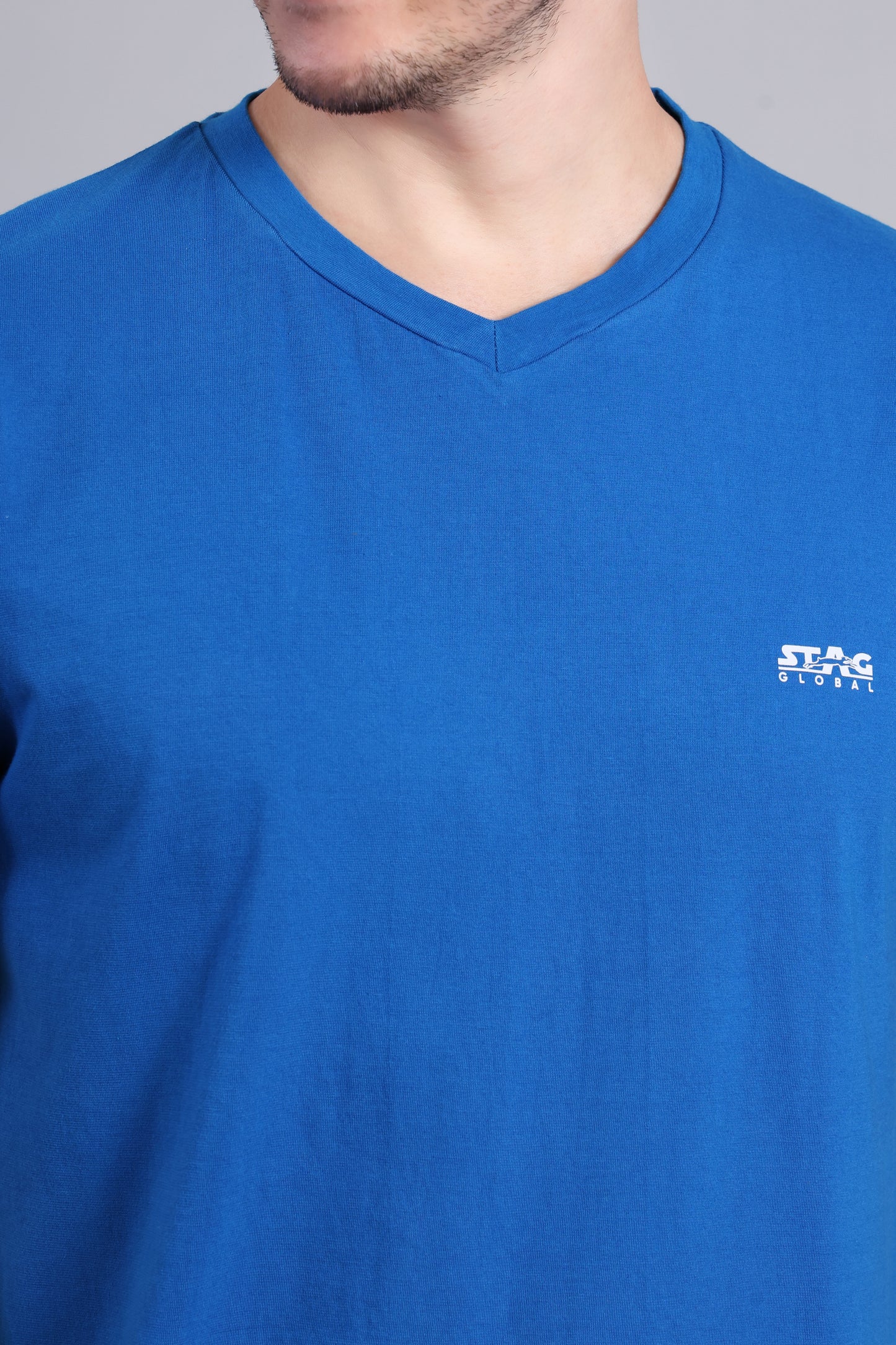 STAG GLOBAL Nova  Premium 100% Cotton V-Neck T-Shirt | Perfect for All Occasions