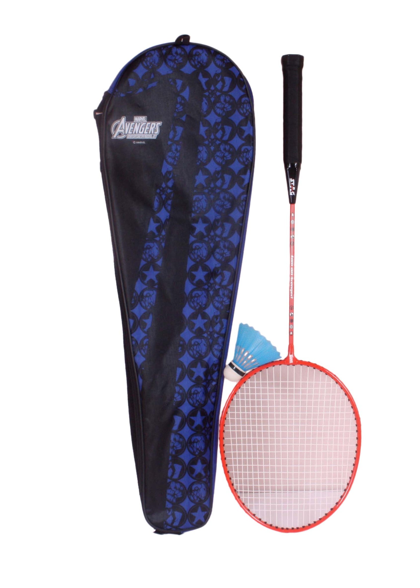 Stag Disney Avenger Badminton Racket Combo 2 Badminton Racket 3 Shuttle Cock -Black/Red  Model (RC001)