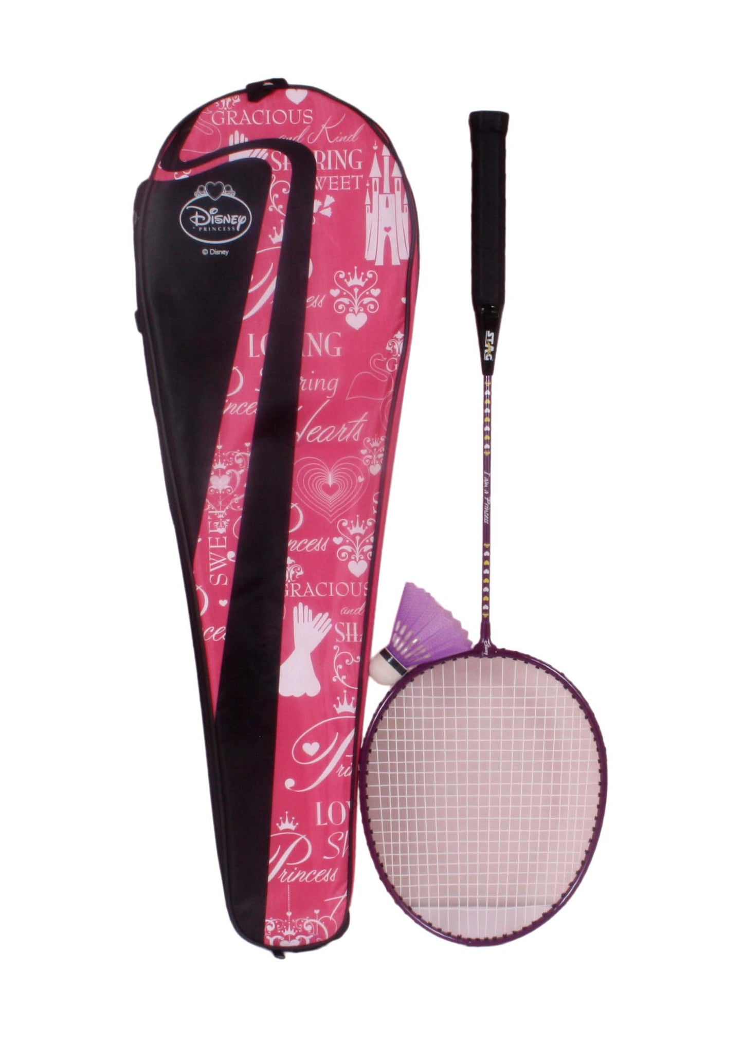 Stag Disney Princess Badminton Racket Combo 2 Badminton Racket 3 Shuttle Cock -Purple/Pink  Model (RC002))