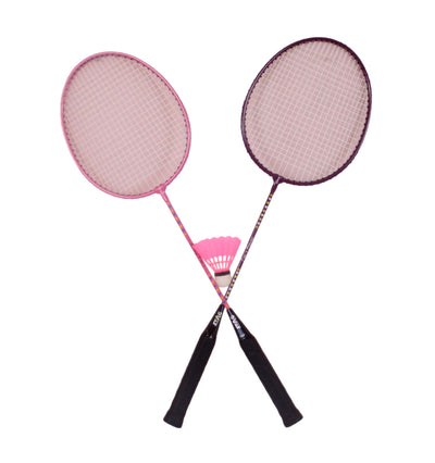 STAG GLOBAL Disney Princess Badminton Racket Combo 2 Badminton Racket 3 Shuttle Cock -Purple/Pink  Model (RC002))