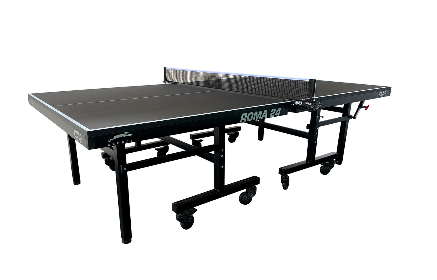 STAG GLOBAL LIMITED EDITION | ROMA TABLE TENNIS TABLE WORLD MASTERS CHAMPIONSHIP 2024 | BLACK | FULL SIZE | FOLDABLE | IDEAL for BOTH HOME & CLUB