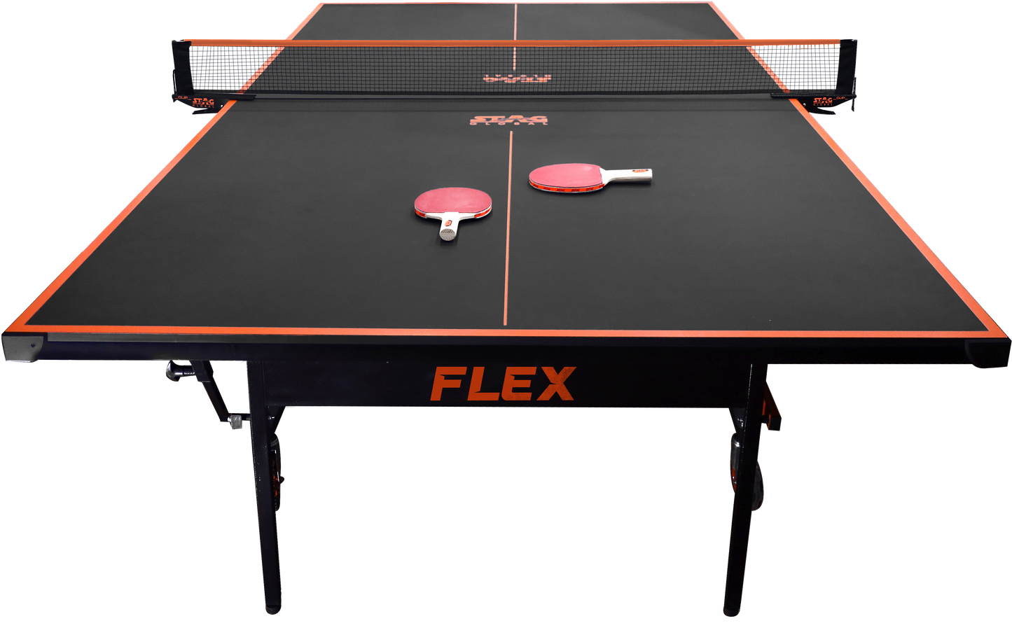 STAG GLOBAL Flex Series  Table Tennis  TT Table | Thickness 16,19,22,25 mm with 2 TT Rackets, 6 Balls, 1 Table Cover & Clamp Net