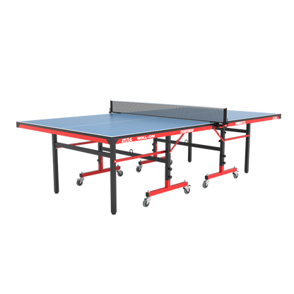 STAG GLOBAL Championship Roll-On Table Tennis  TT Table – 22mm Top Thickness with 2 TT Rackets, 6 Balls, 1 Table Cover & Clamp Net