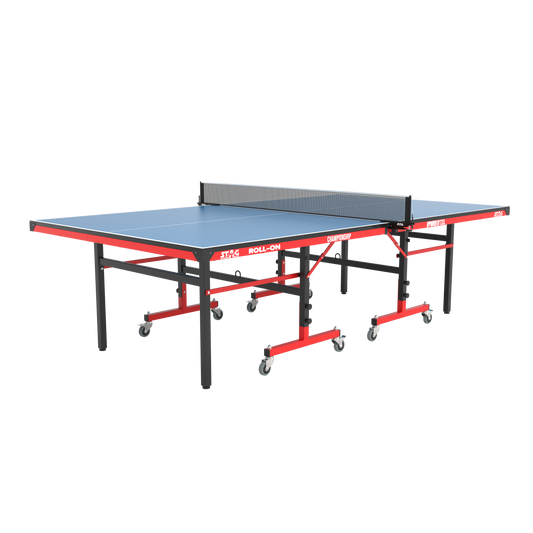 STAG GLOBAL Championship Roll-On Table Tennis  TT Table – 22mm Top Thickness with 2 TT Rackets, 6 Balls, 1 Table Cover & Clamp Net