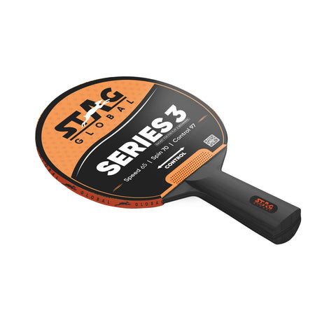 STAG GLOBAL (New Launch) Series 3 Table Tennis Racket | Lightweight | FUNPLAY & Beginners | Multi-Color