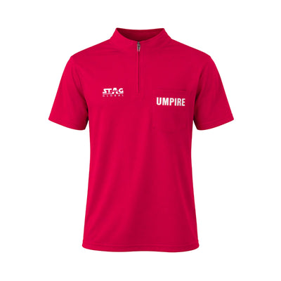 STAG GLOBAL Umpire T-Shirt | Zip Mock Neck | 100% Polyester | Breathable Polyester