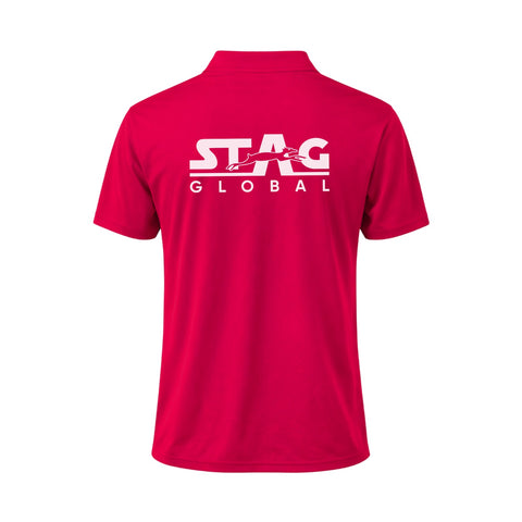 STAG GLOBAL Umpire T-Shirt | Zip Mock Neck | 100% Polyester | Breathable Polyester – alternate view