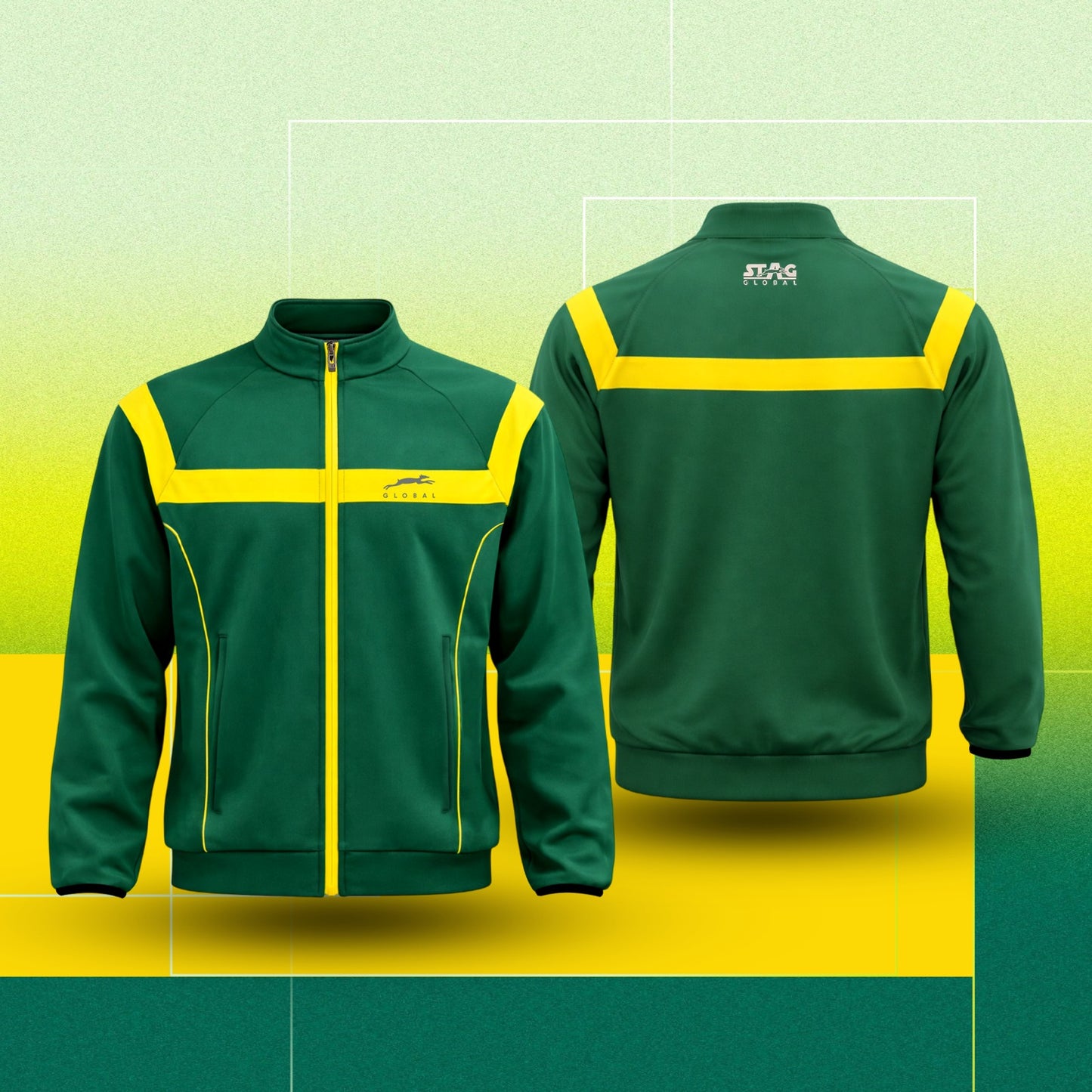 STAG GLOBAL Cloudburst Athletic Jacket | Lightweight 100% Polyester | Training & Casual Wear