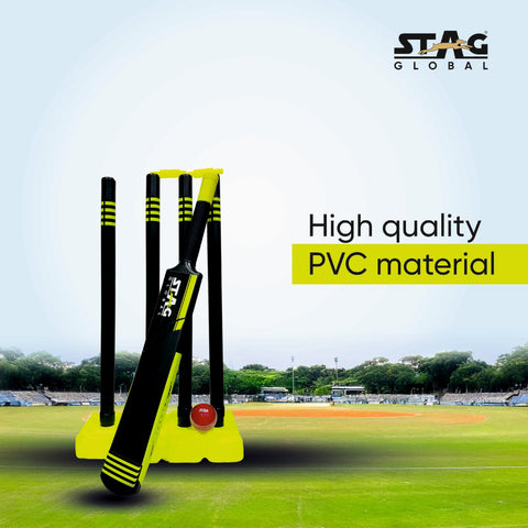 STAG Global Cricket Set | Medium Size | Complete Portable Kit with Bat, Stumps & Ball | Ideal for Kids & Beginners – alternate view