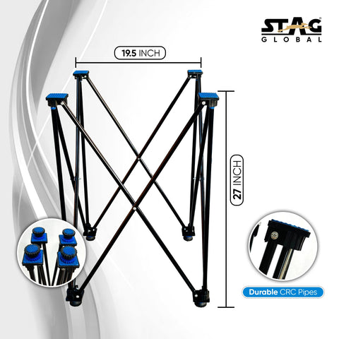 STAG GLOBAL Black Color Foldable Height Adjustable Carrom Board Stand – alternate view