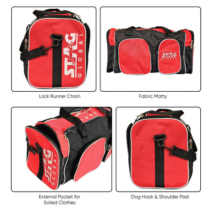 STAG GLOBAL  Large Kit Bag – Premium Table Tennis Equipment Carry Bag with Spacious Compartments