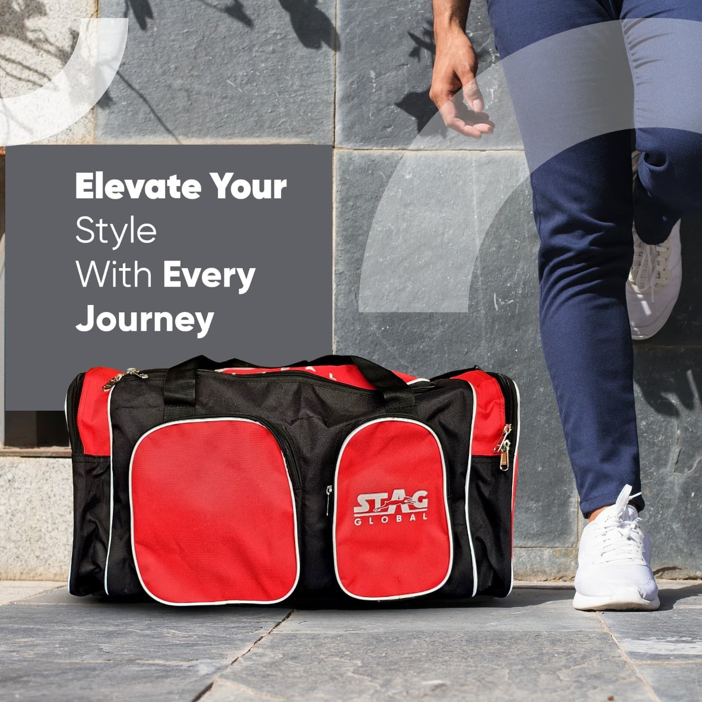 STAG GLOBAL  Large Kit Bag – Premium Table Tennis Equipment Carry Bag with Spacious Compartments