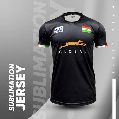 STAG GLOBAL Indian Team Official Jersey | Sublimation Indian Team Jersey | Knitted fabric | 100% Polyester