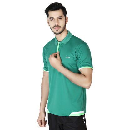 STAG  GLOBAL Rapid  Men's Solid Athletic fit Polo T-Shirt | Solid Sportswear for Active & Casual Use