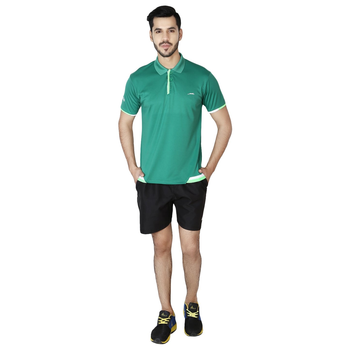 STAG  GLOBAL Rapid  Men's Solid Athletic fit Polo T-Shirt | Solid Sportswear for Active & Casual Use