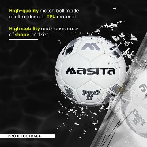 MASITA Pro-II Match Football – Size 5, Thermos Bonded TPU, All-Terrain Use – alternate view