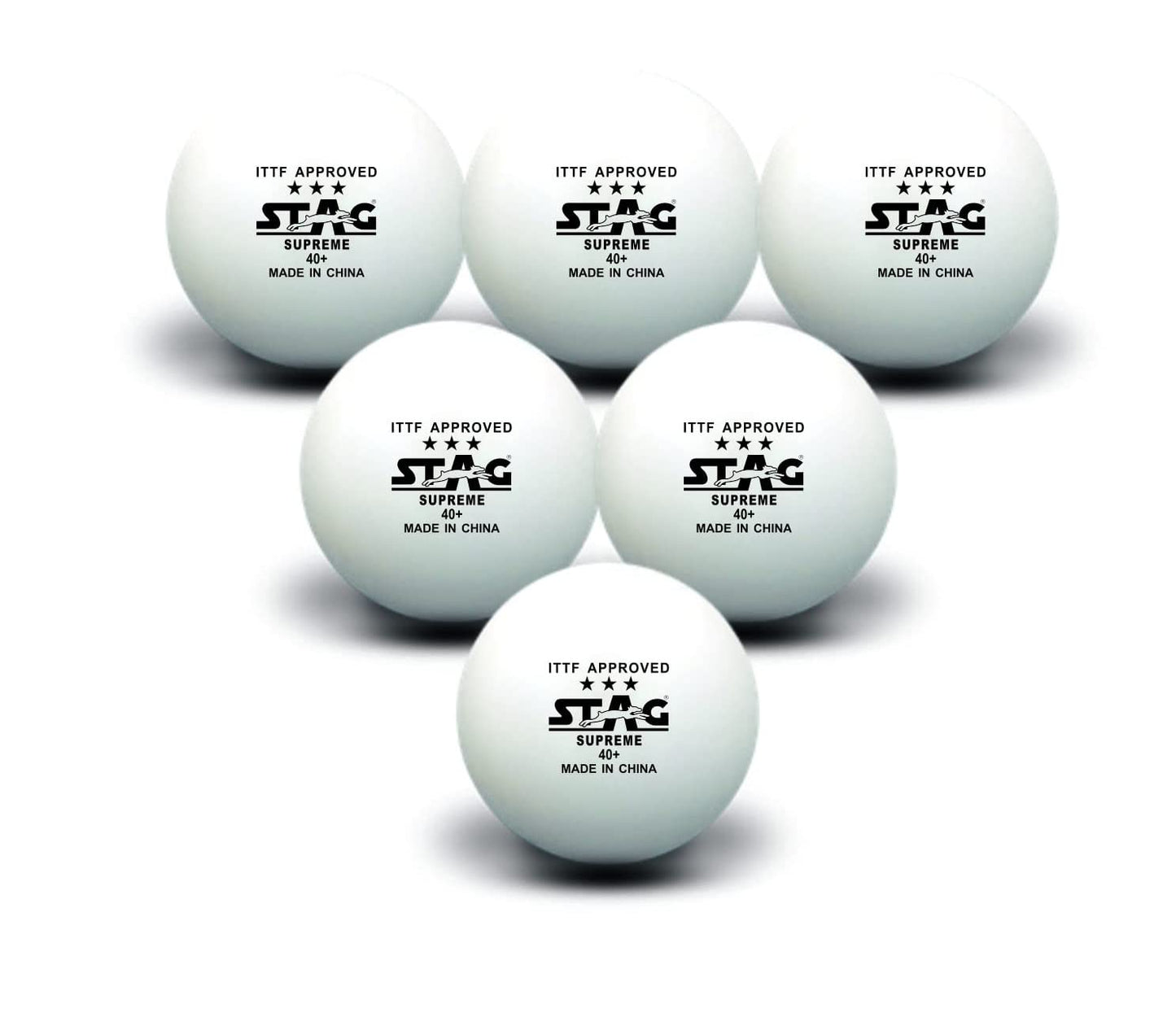 STAG GLOBAL 3 Star Supreme Table Tennis Ball | ITTF Approved, 40+