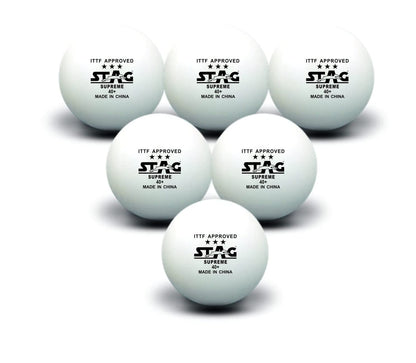 STAG GLOBAL 3 Star Supreme Table Tennis Ball | ITTF Approved, 40+