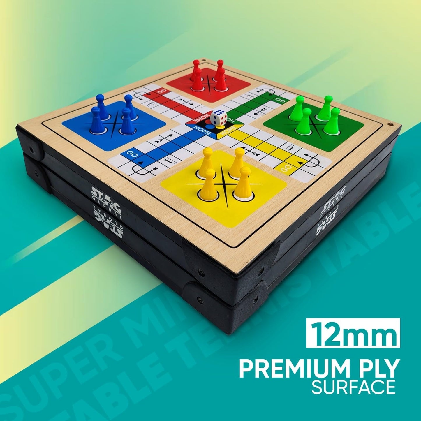 STAG GLOBAL (NEW LAUNCH) 3 IN 1 Super Mini Table Tennis Table |  Portable Fun |  Lightweight |  Anytime Anywhere