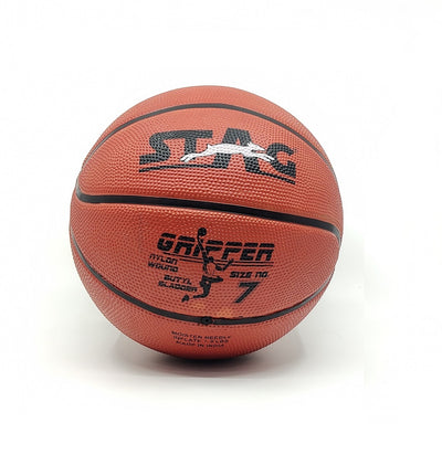STAG GLOBAL Gripper Basketball | Size 7 | High Grip | Nylon Winding Butyl Bladder | Indoor & Outdoor Play