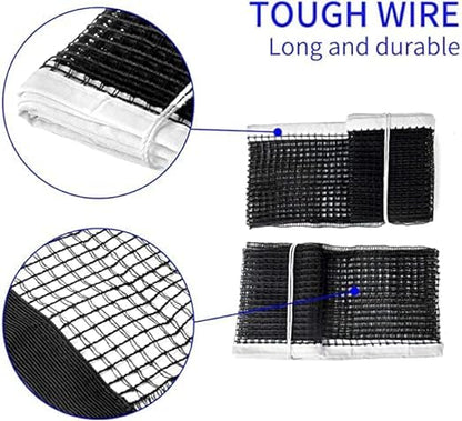 STAG GLOBAL Expert Cotton  Table Tennis Net & Post Set | Quick Easy Setup |  Cotton Mesh Net | Indoor & Outdoor Compatible on Standard Size Table