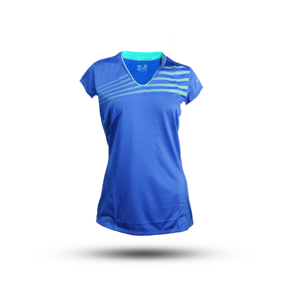 Mizuno Regular Woman Fit T-Shirt Dazzling Blue/Electric Green (Model :J2GA670122)