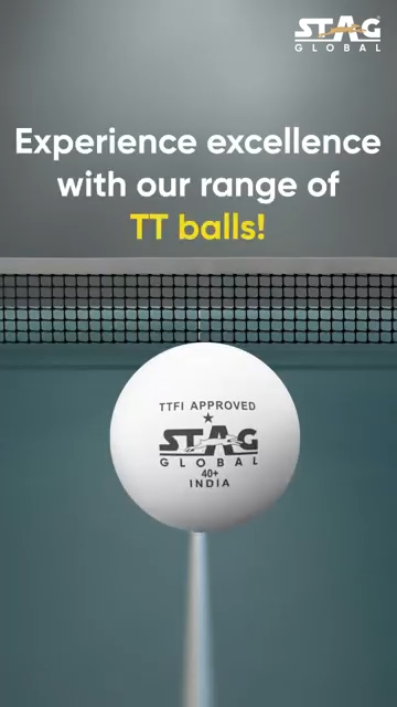 Stag Global 2 Star Plastic Table Tennis Ball White Available Pack Of 12 ,30, 72, 90