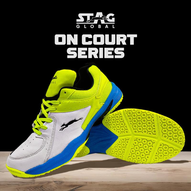 STAG GLOBAL On Court Series: Master The Table with Pro Table Tennis Shoes - Embrace Agility and Durability in a Lightweight Design