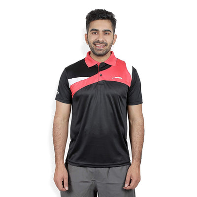 STAG GLOBAL Viper Black Men's Solid  Athletic Fit Polo T-Shirt, Lightweight And Breathable Sportswear for Men's