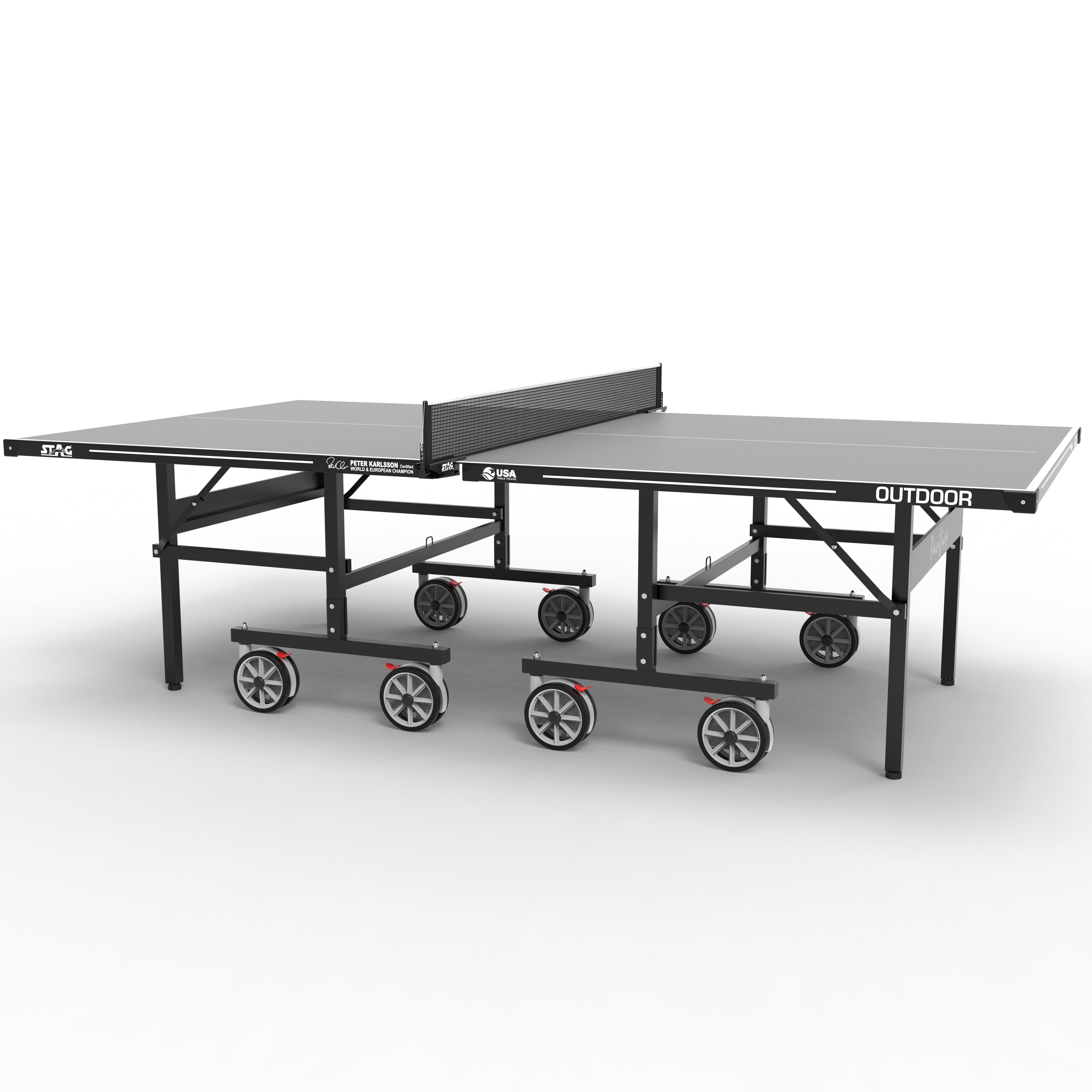 Stag Pacifica OUTDOOR Table Tennis with Rackets, Balls and Storage Pouch